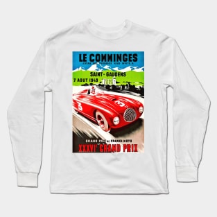 Vintage Grand Prix Poster 1949 Long Sleeve T-Shirt